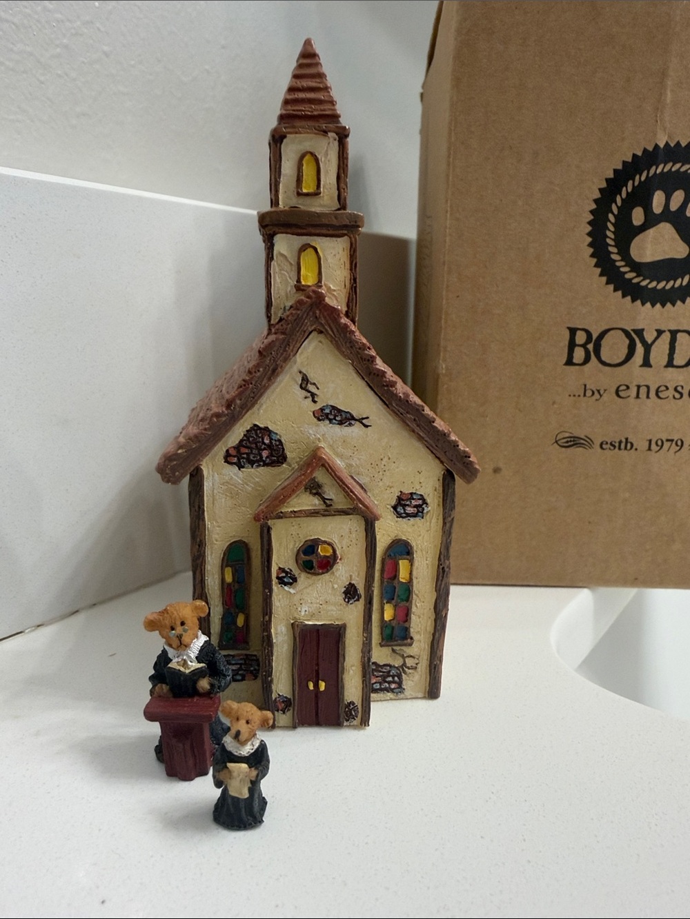 Boyd's Bears Pastor John's Woodland Church Boydsville Village Collection